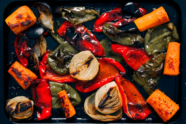 a roasted vegetables