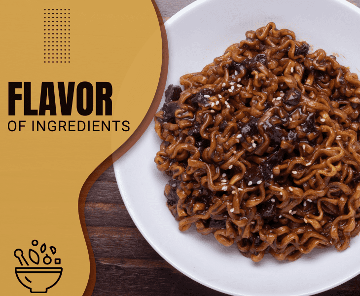 flavor of  the ingredients